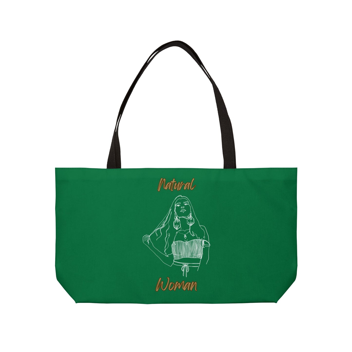Natural Woman Thinking (WL) Weekender Tote Bag DARK GREEN