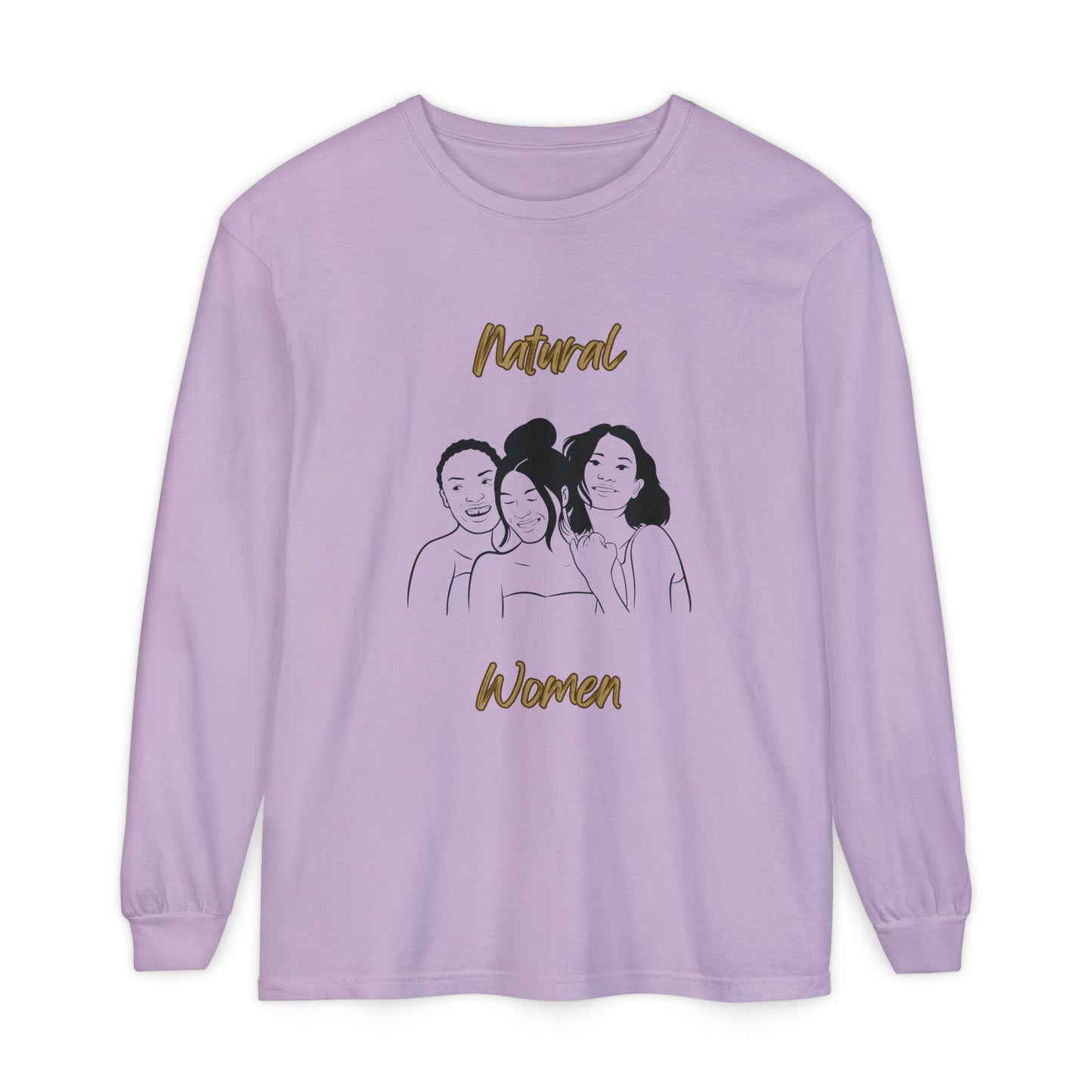 Natural Woman Laughing Friends (BL) Long Sleeve T-Shirt