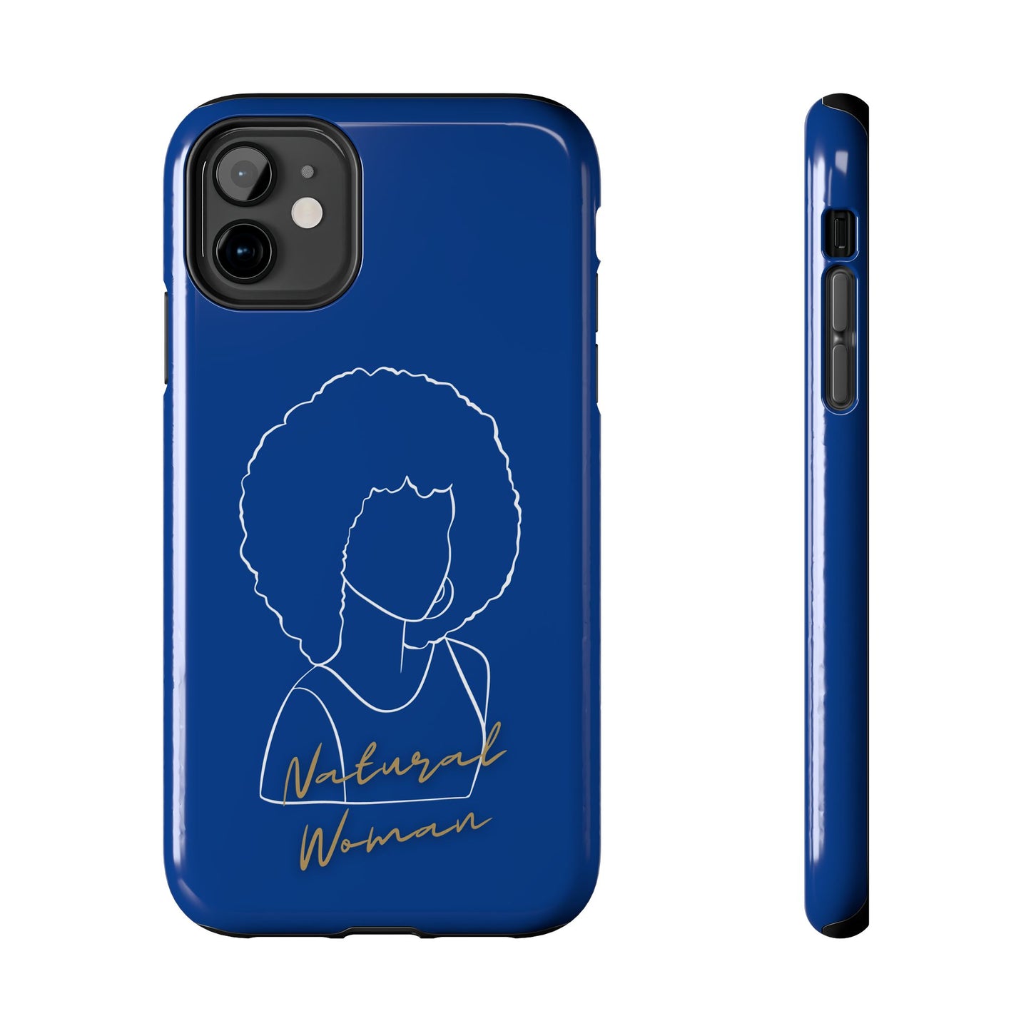 Natural Woman Afro (WL)Tough Phone Cases DARK BLUE