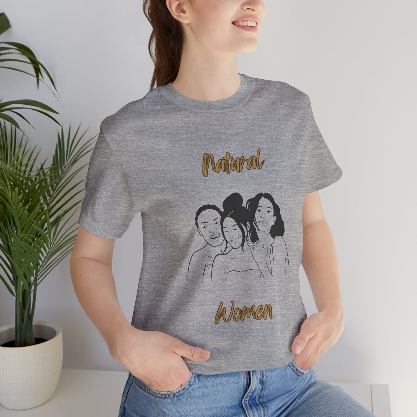 Natural Woman Laughing Friends (BL) Short Sleeve T-Shirt