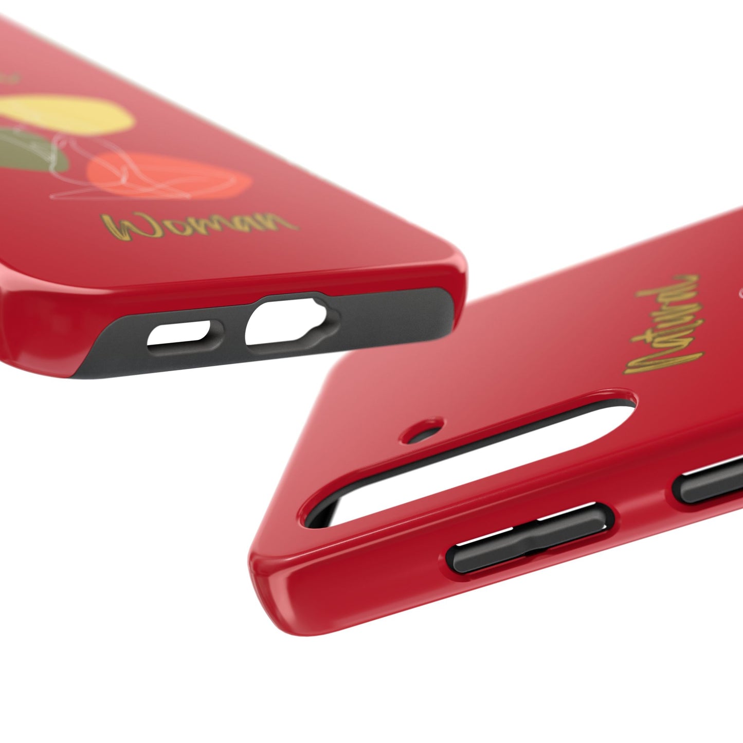 Natural Woman Colorful Pose (WL)Tough Phone Cases DARK RED