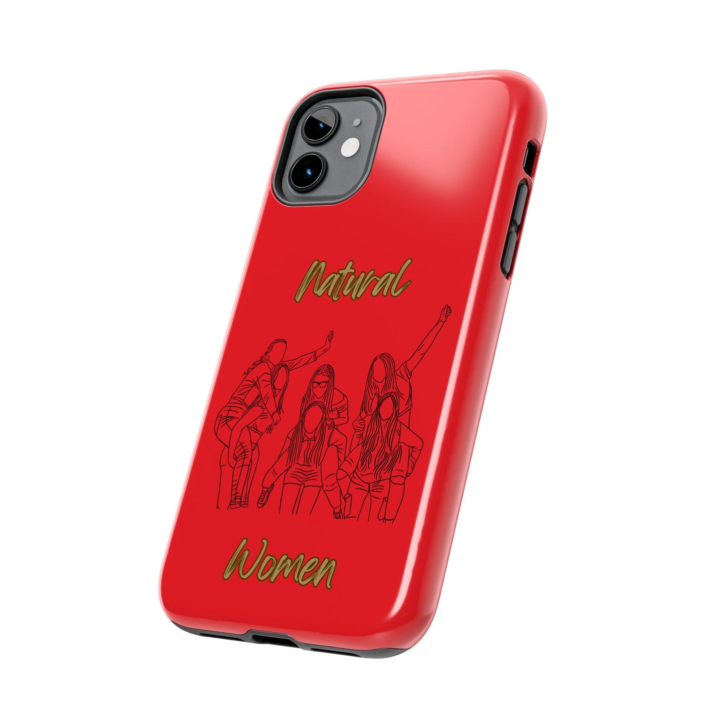 Natural Woman Piggy Back (BL)Tough Phone Cases RED