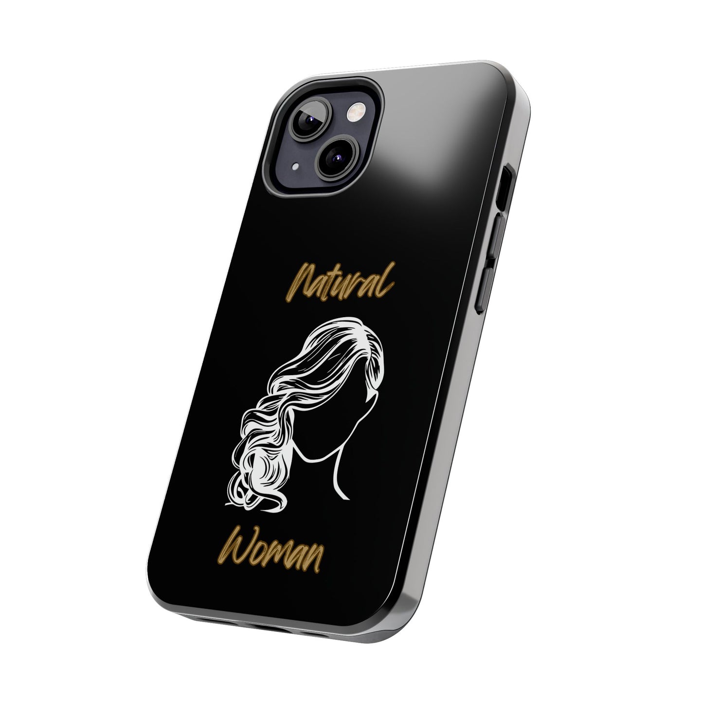 Natural Woman Long Curl (WL)Tough Phone Cases BLACK