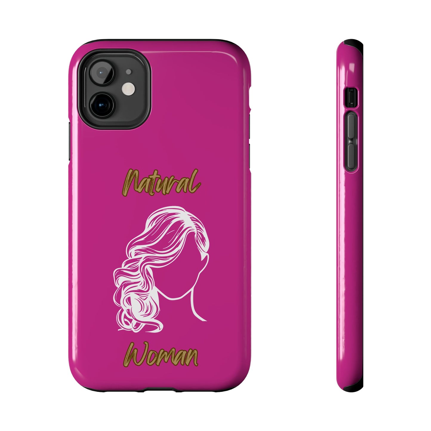 Natural Woman Long Curl (WL)Tough Phone Cases PINK