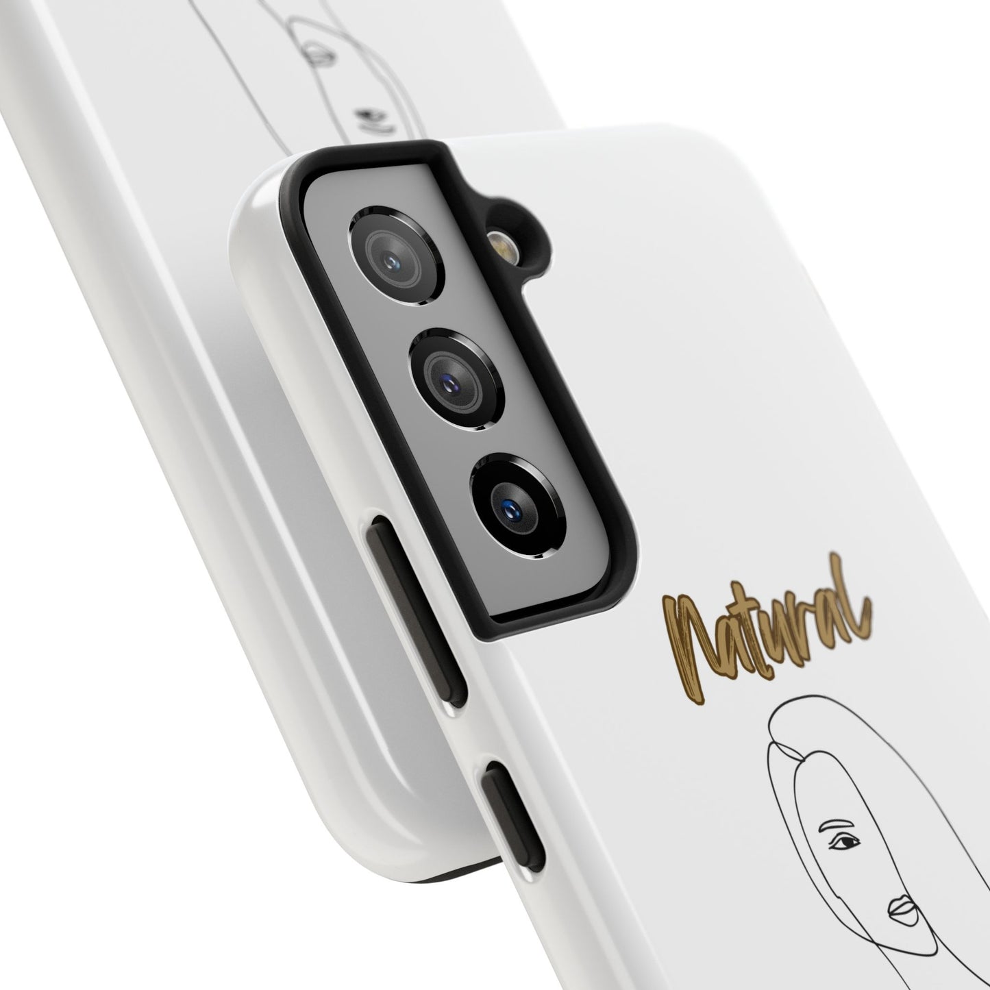 Natural Woman Covered Eye (BL)Tough Phone Cases WHITE