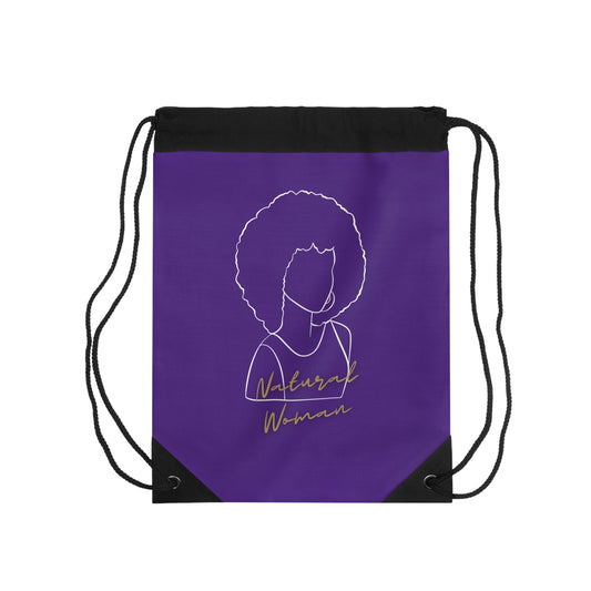 Natural Woman Afro (WL) Drawstring Bag PURPLE