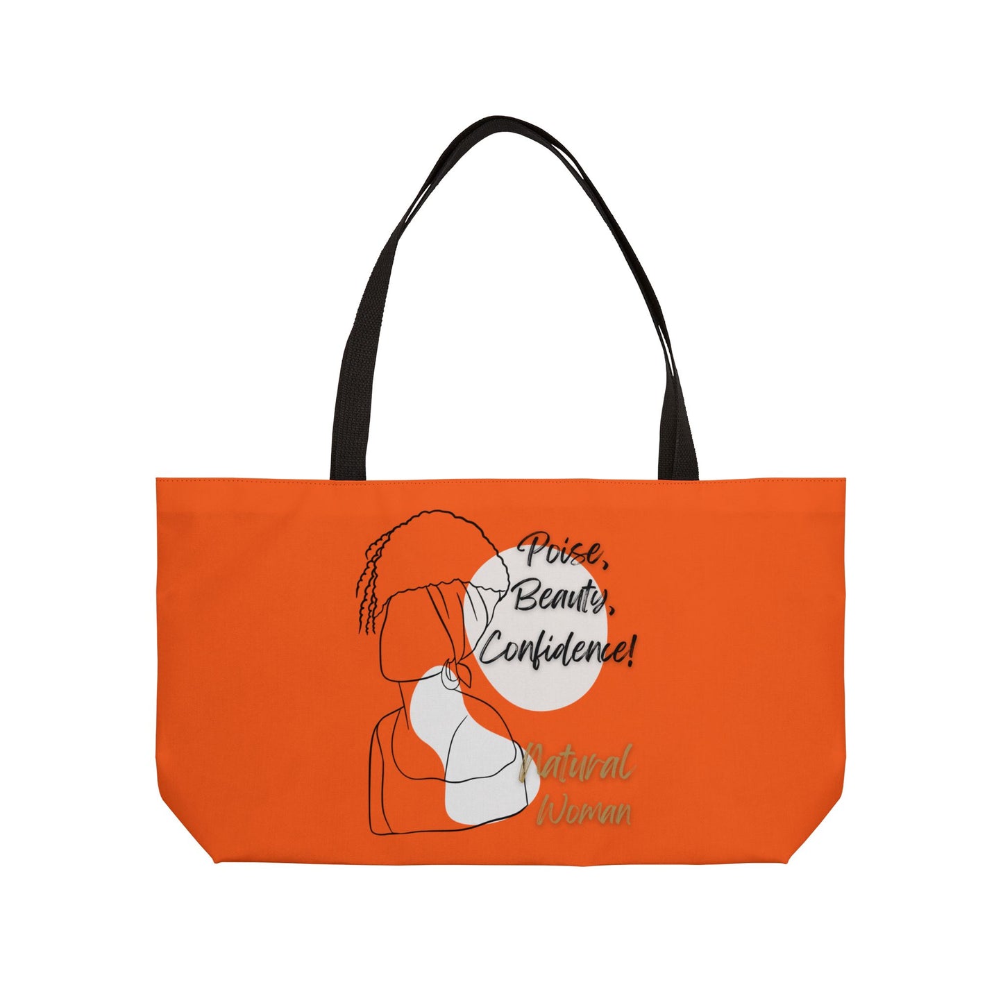Natural Woman Puff (BL) Weekender Tote Bag ORANGE