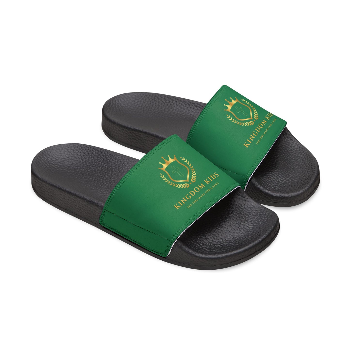 Kingdom Kids Youth Removable-Strap Sandals (Dark Green)
