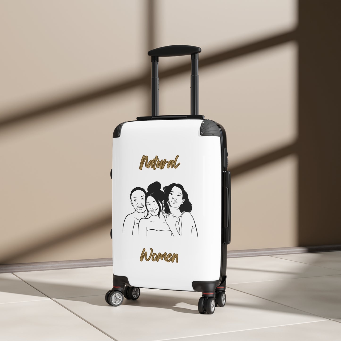 Natural Woman Laughing Friends (BL) Suitcase WHITE