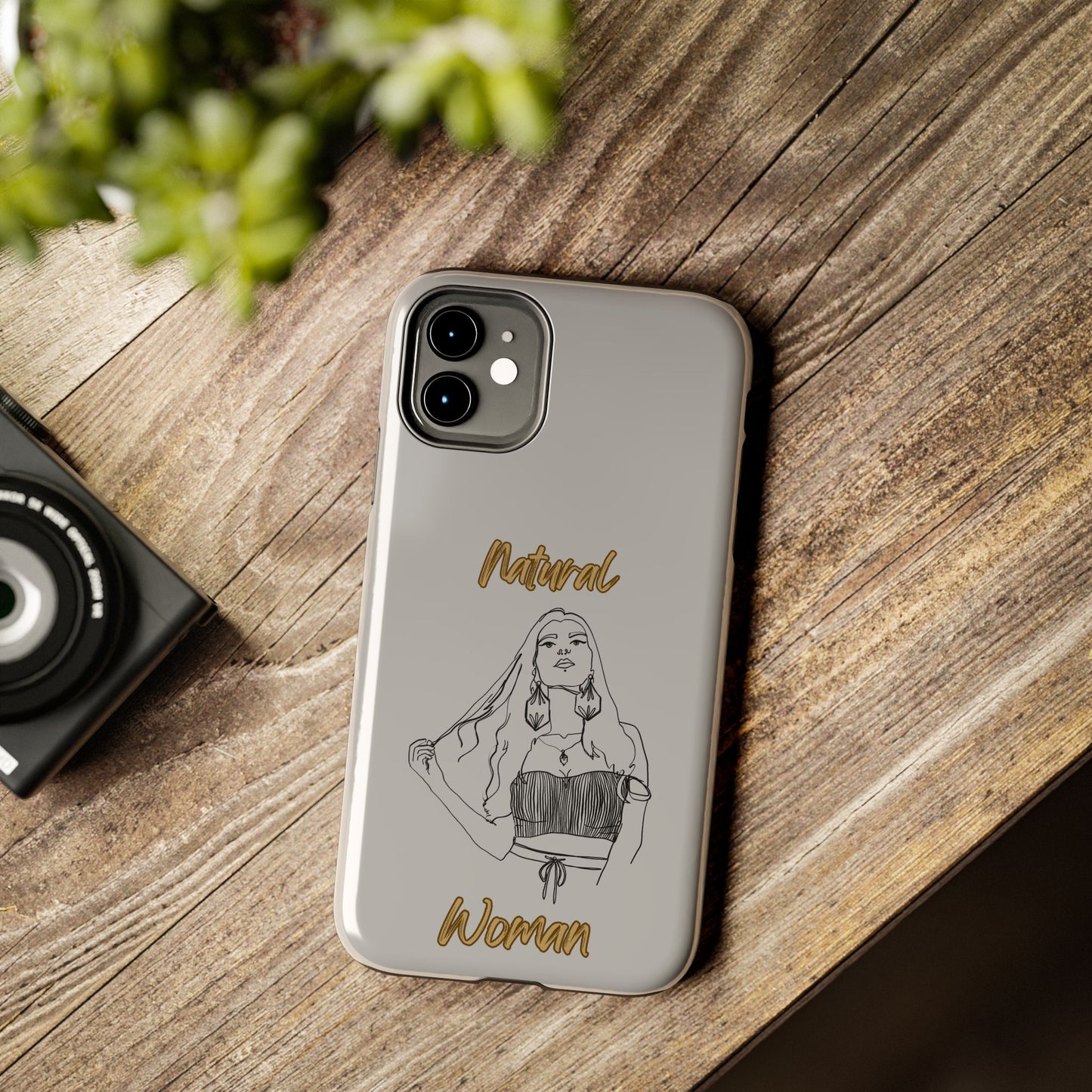 Natural Woman Thinking (BL)Tough Phone Cases LIGHT GREY
