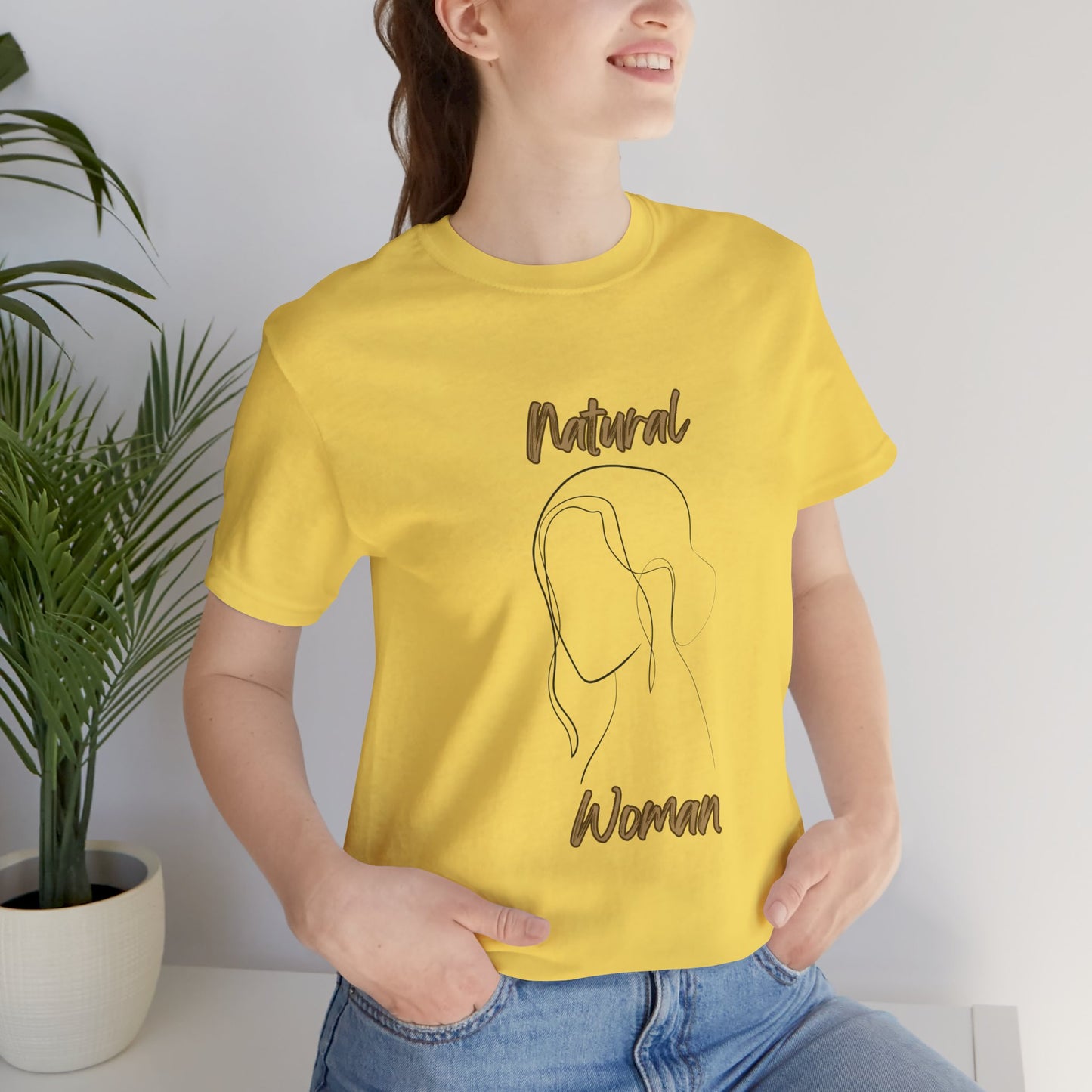 Natural Woman Hanging hair (BL) Short Sleeve T-Shirt