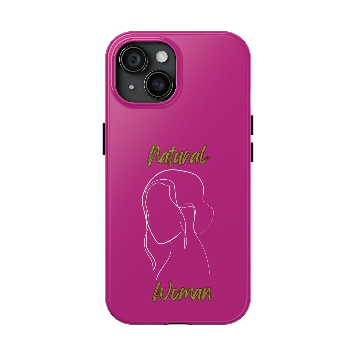 Natural Woman Hanging Hair (WL) Tough Phone Cases PINK