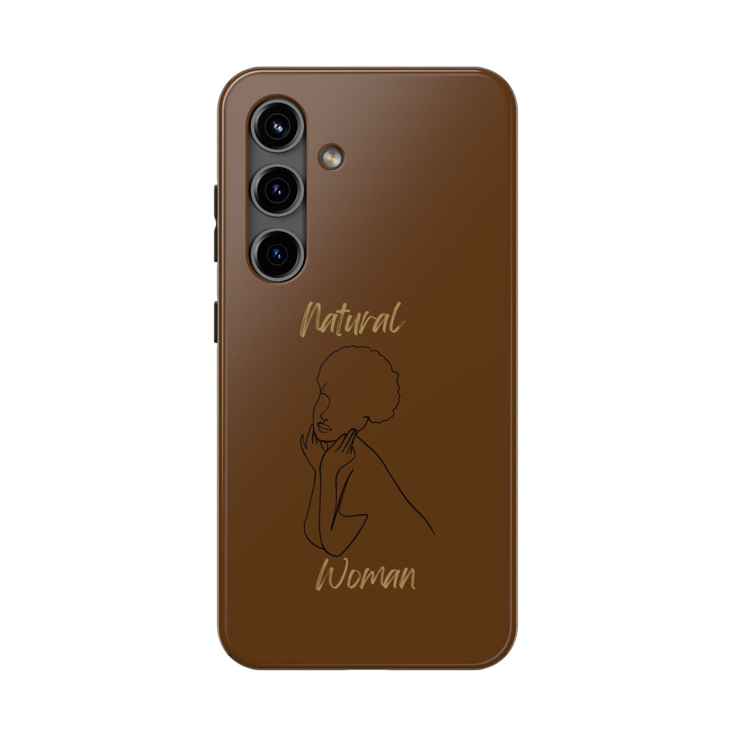 Natural Woman Cute Afro (BL)Tough Phone Cases BROWN