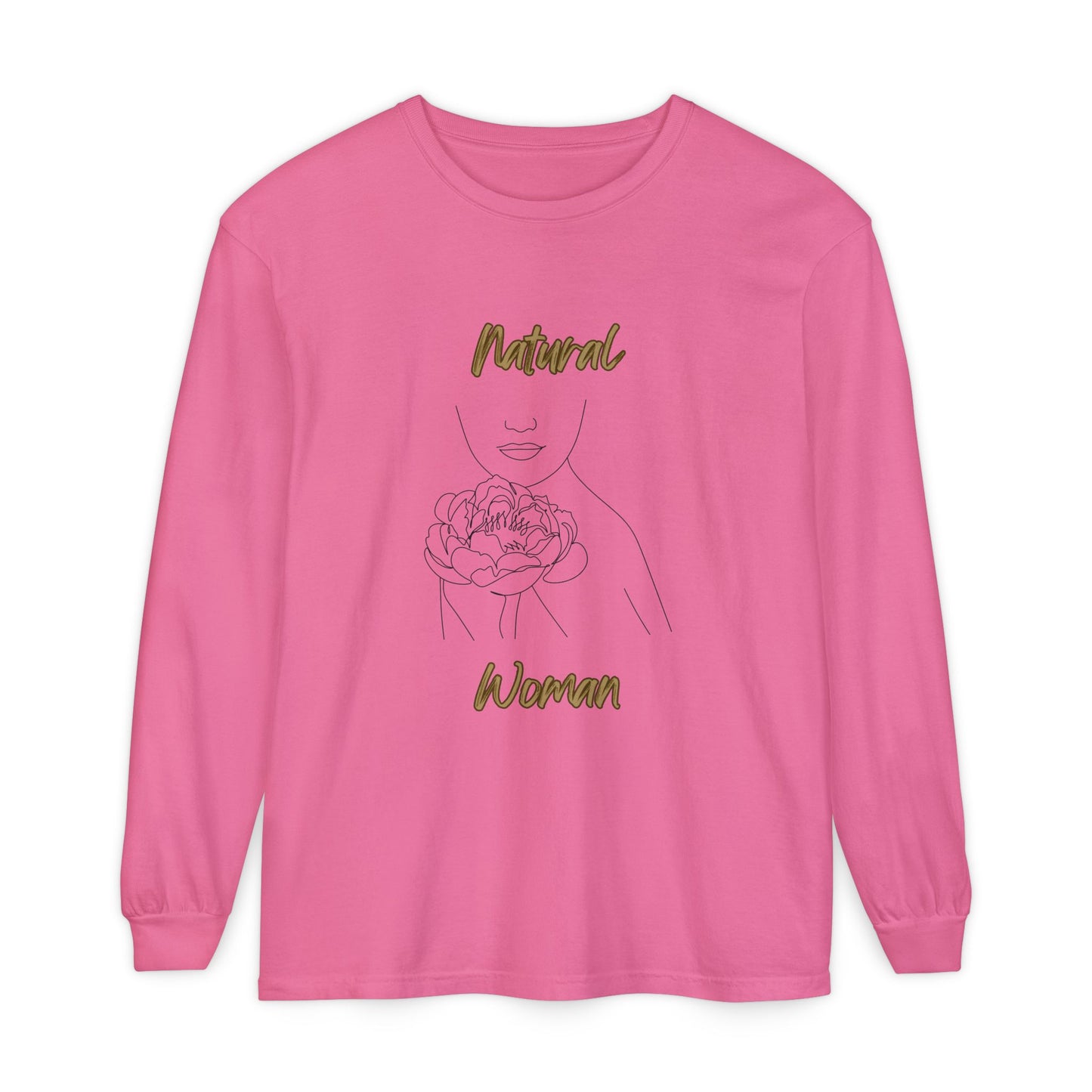 Natural Woman Kissed Flower (BL) Long Sleeve T-Shirt