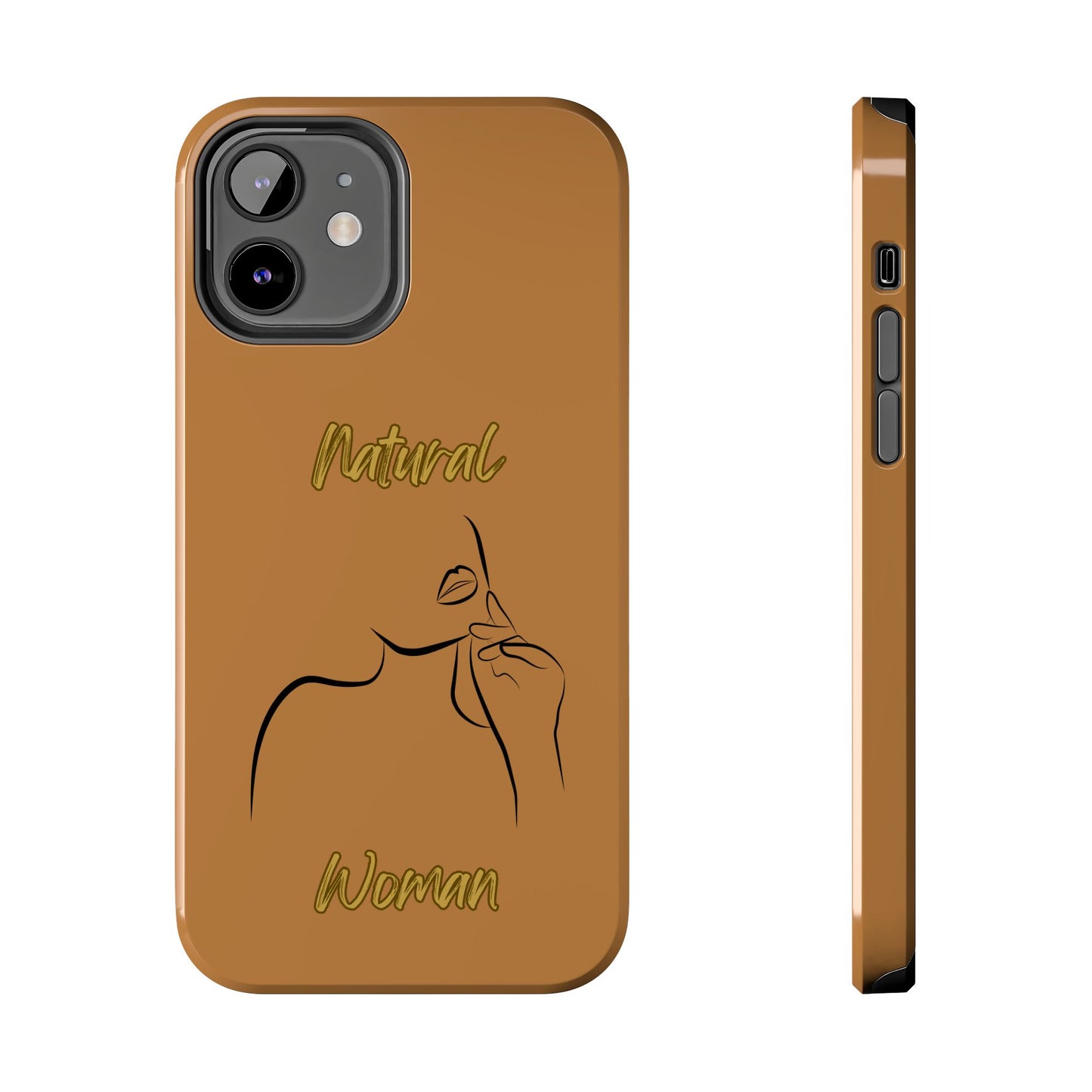 Natural Woman Chin Up (BL)Tough Phone Cases LIGHT BROWN