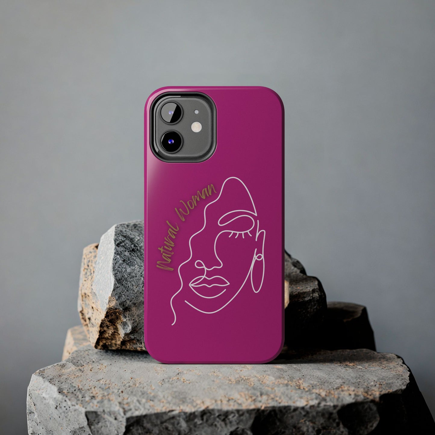 Natural Woman Half Face (WL)Tough Phone Case PINK