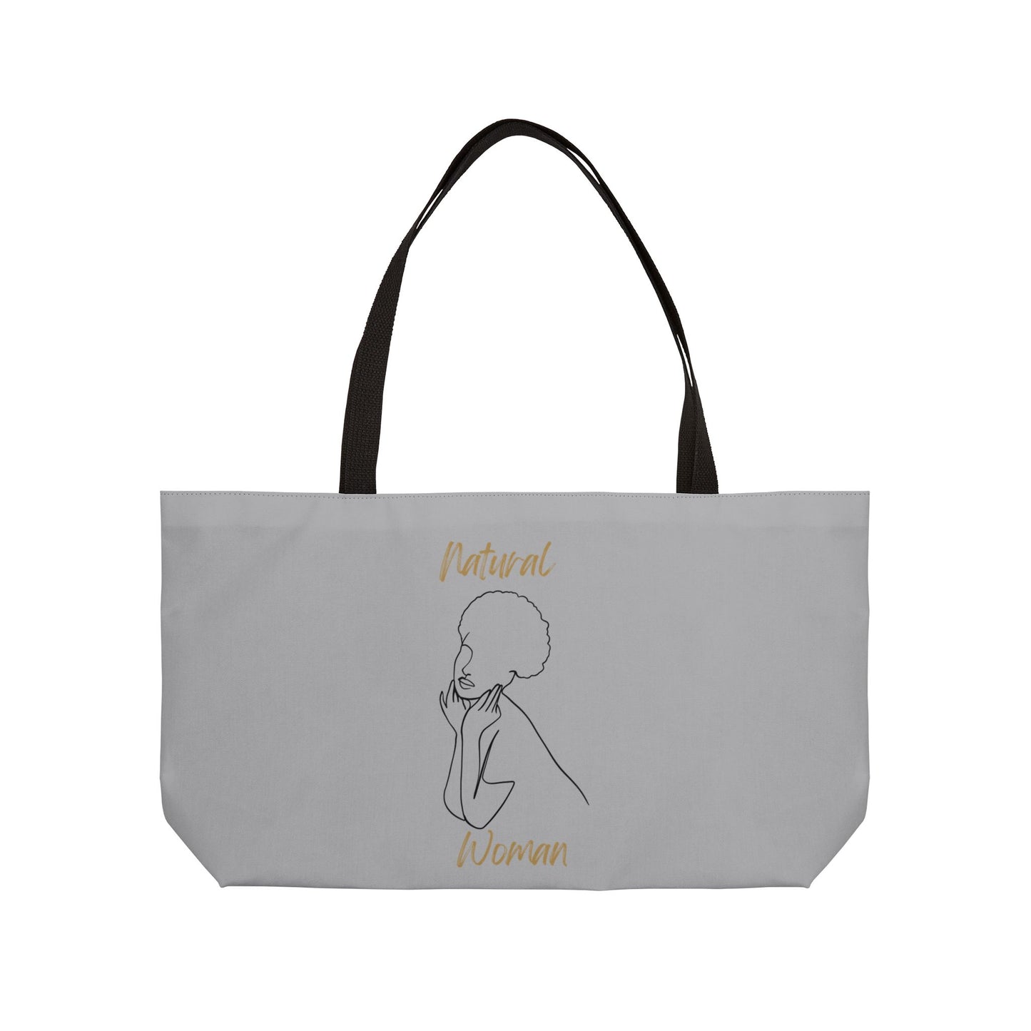 Natural Woman Cute Afro (BL) Weekender Tote Bag LIGHT GREY