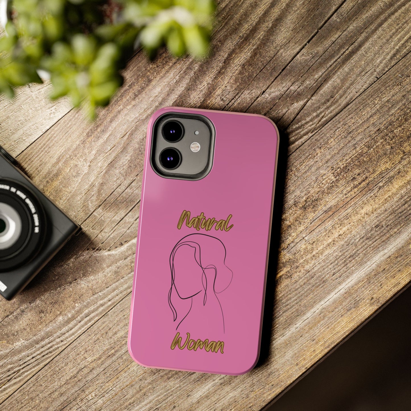 Natural Woman Hanging Hair (BL) Tough Phone Cases LIGHT PINK