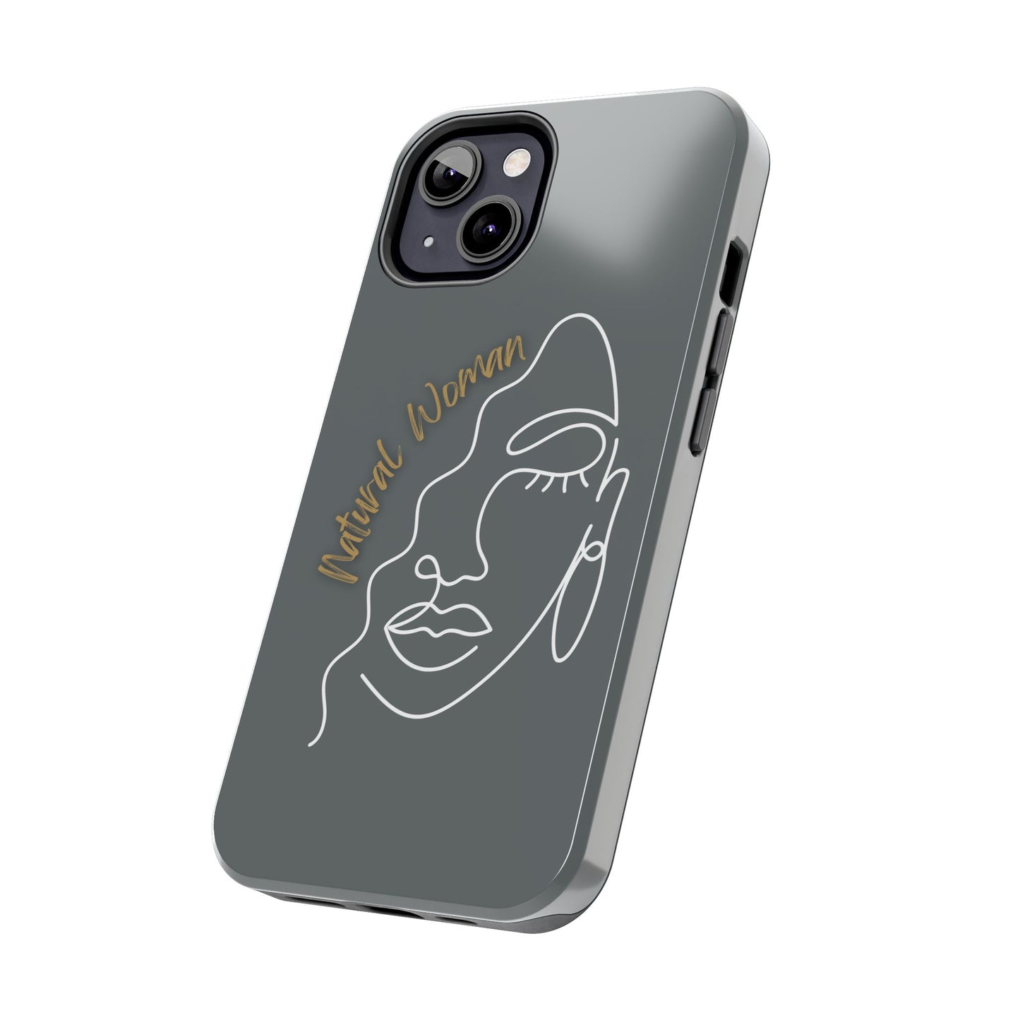 Natural Woman Half Face (WL)Tough Phone Case DARK GREY
