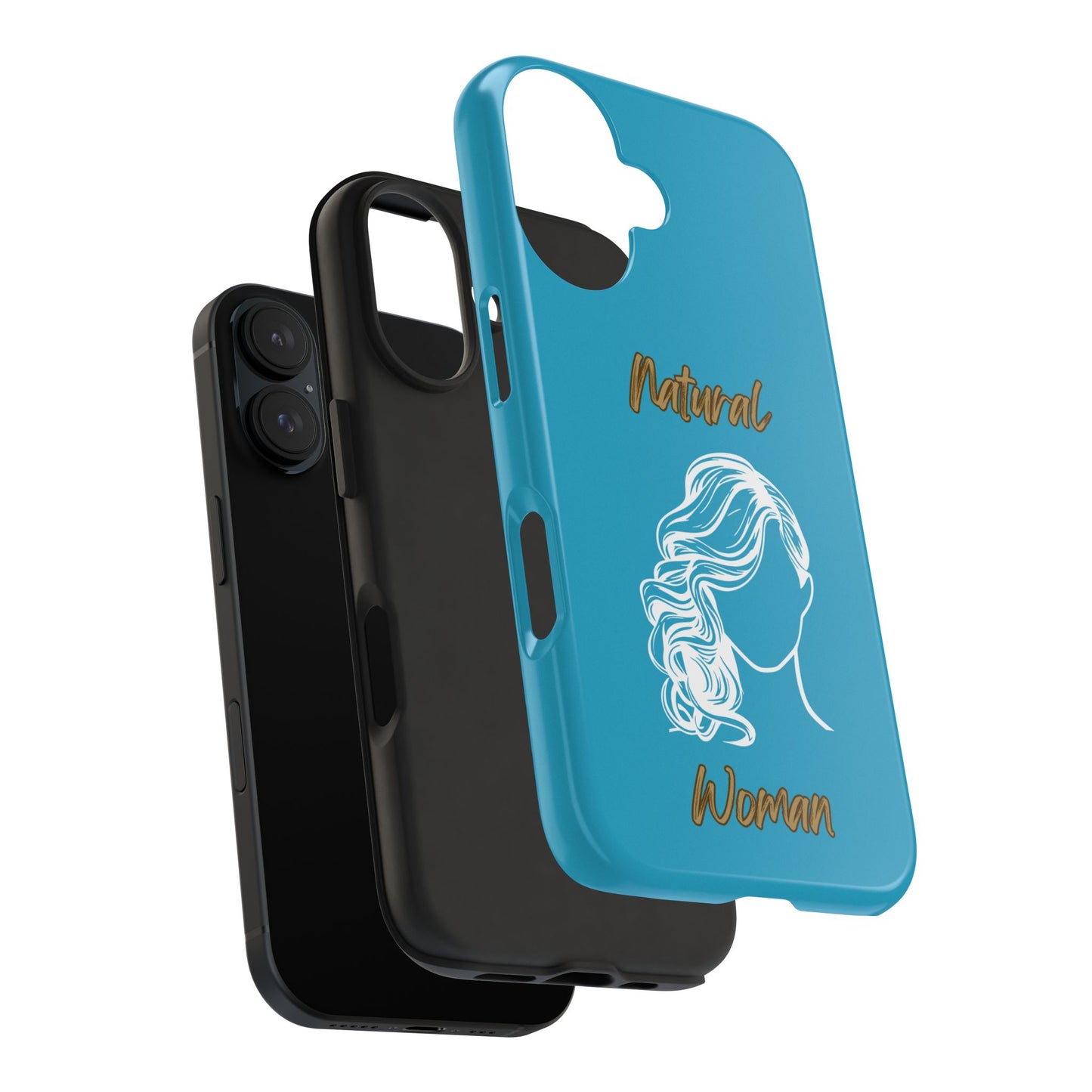 Natural Woman Long Curl (WL)Tough Phone Cases TURQUOISE