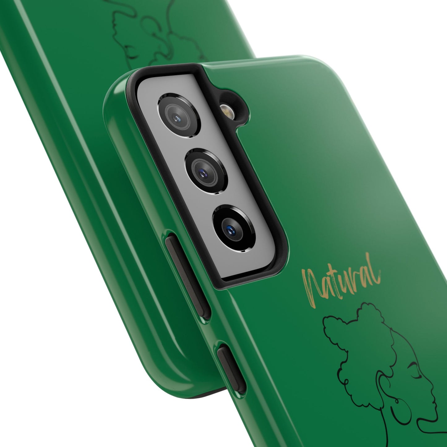 Natural Woman Twists (BL) Tough Phone Cases DARK GREEN