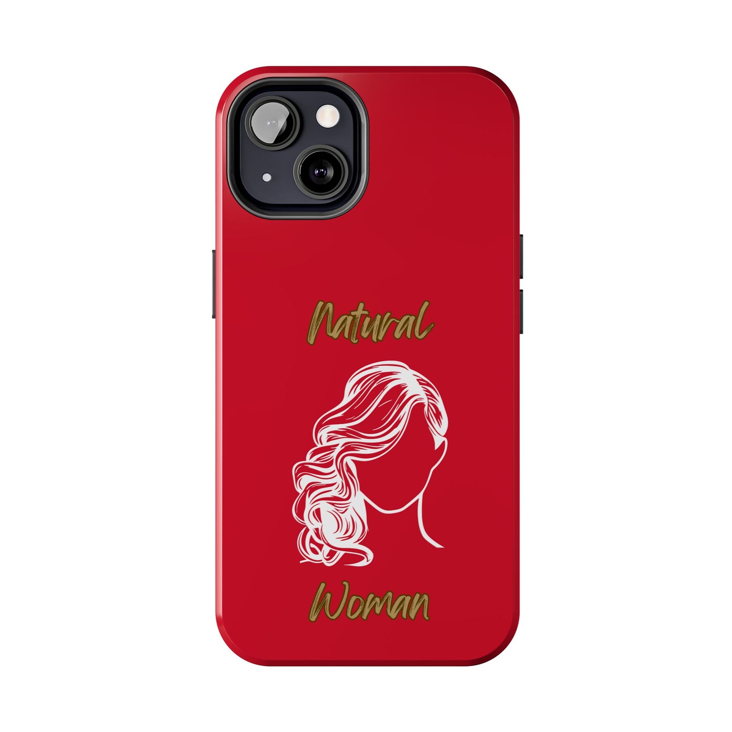 Natural Woman Long Curl (WL)Tough Phone Cases DARK RED