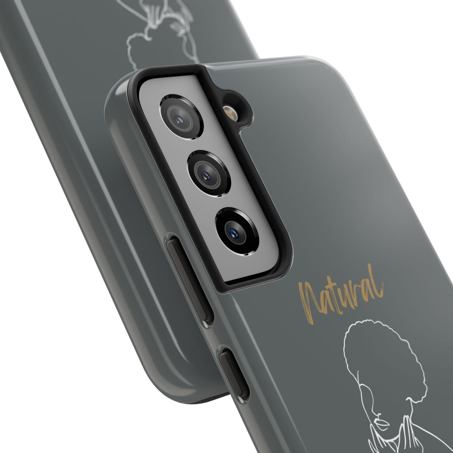 Natural Woman Cute Afro(WL)Tough Phone Cases DARK GREY