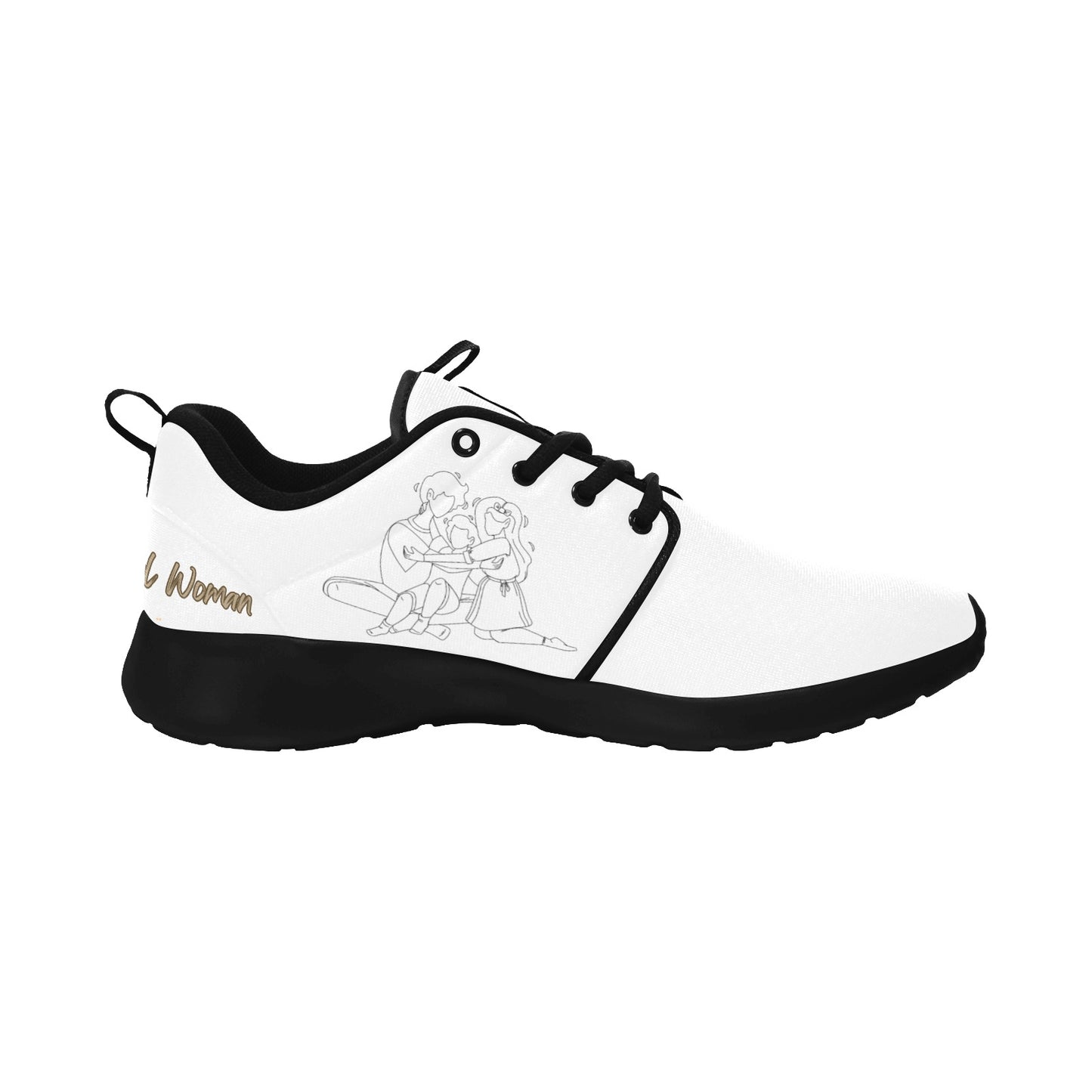 Natural Woman BEAR HUGS (BL) WHITE w/ Sole Sneakers