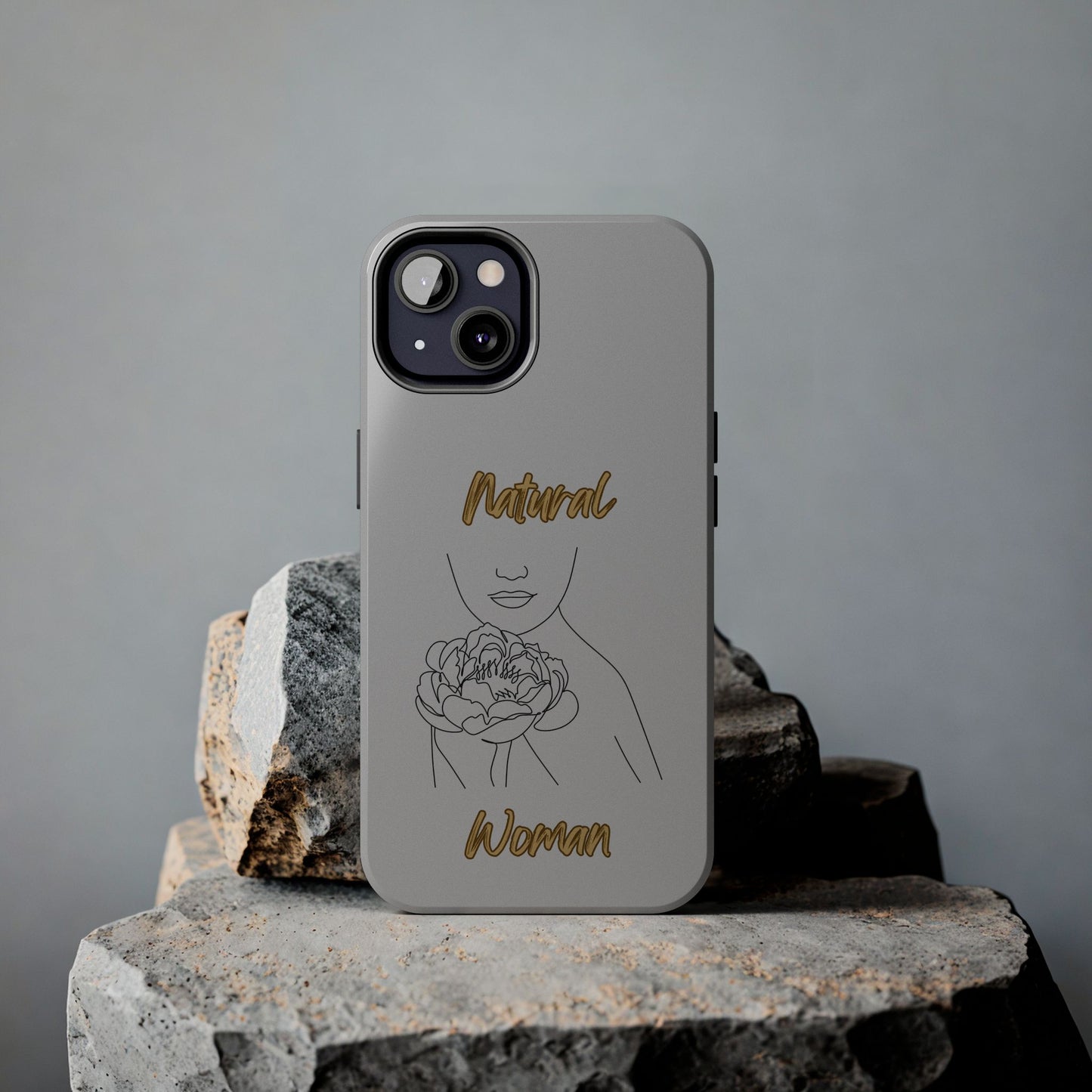 Natural Woman Kissed Flower (BL)Tough Phone Cases LIGHT GREY