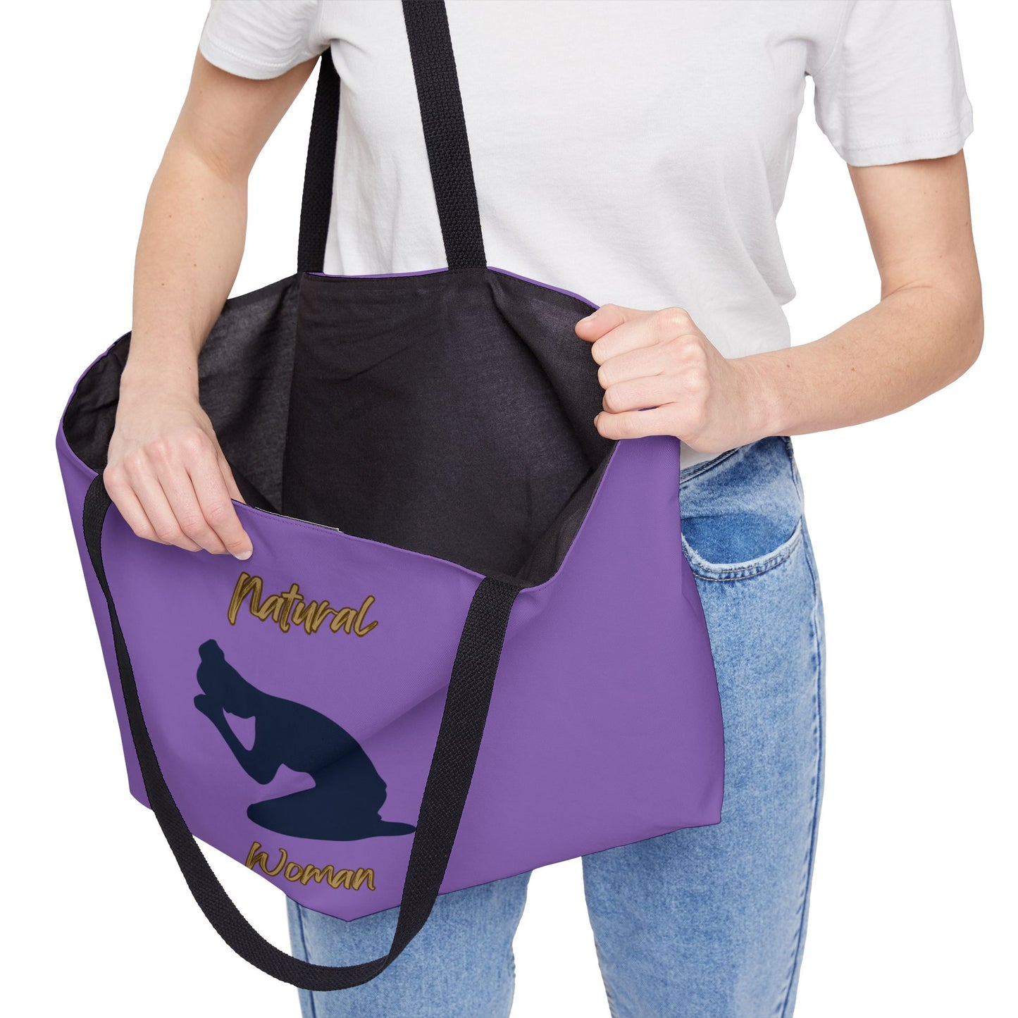 Natural Woman Pray (BL) Weekender Tote Bag LIGHT PURPLE