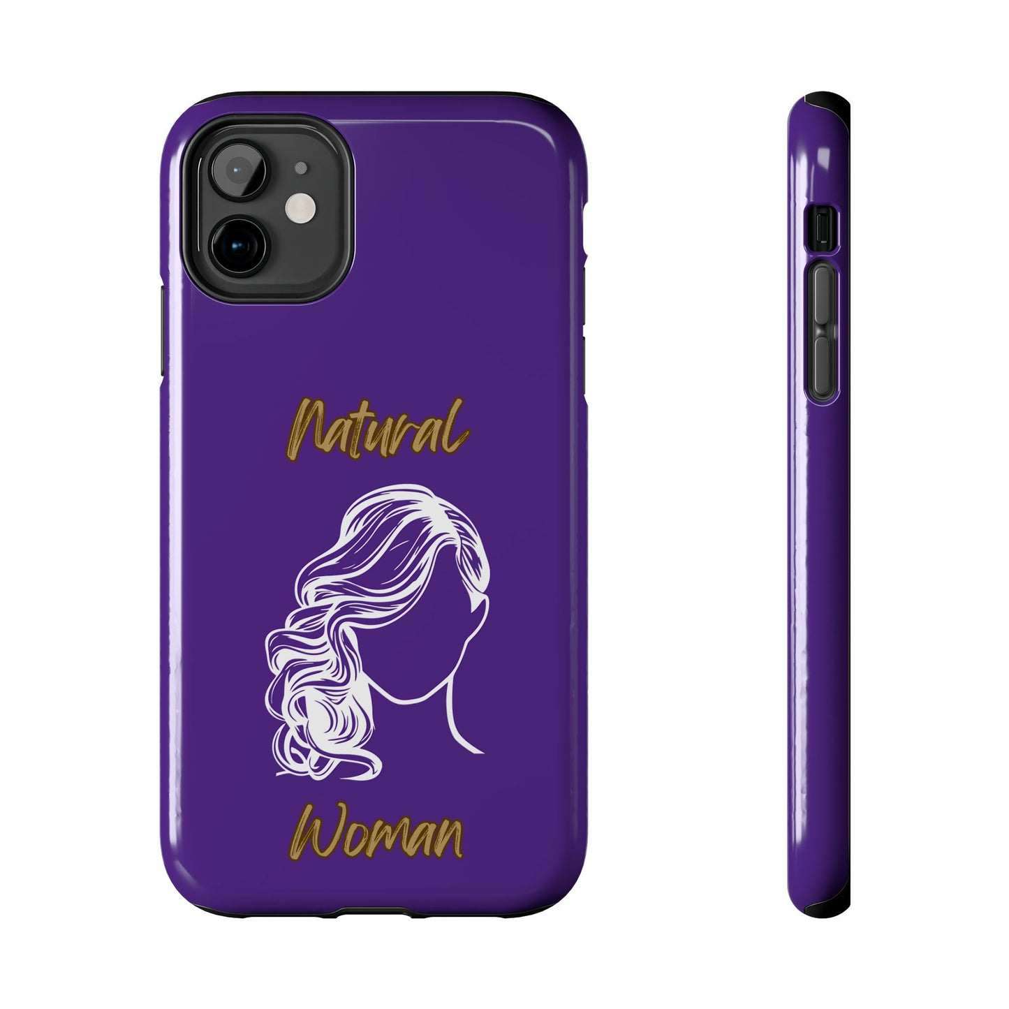 Natural Woman Long Curl (WL)Tough Phone Cases PURPLE