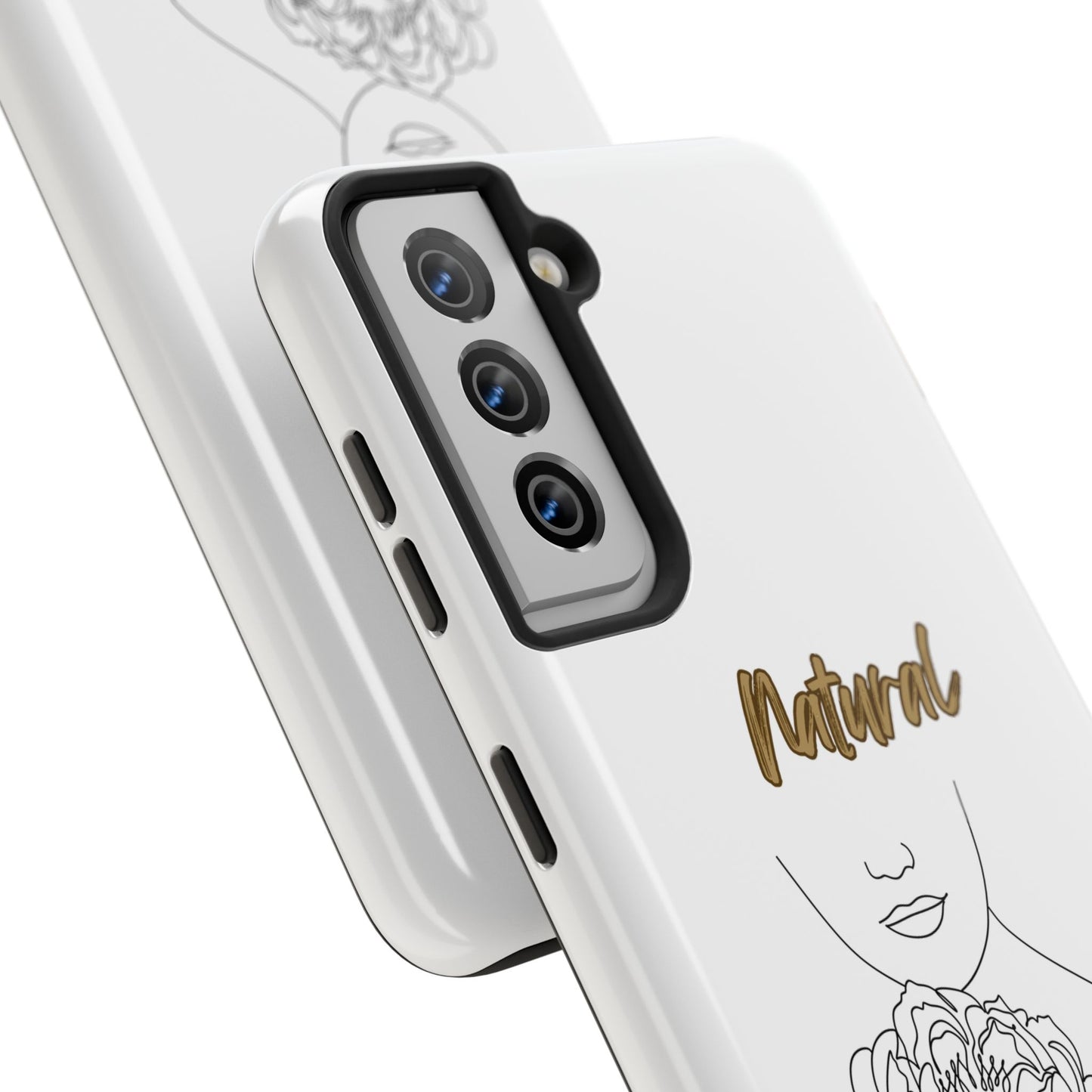 Natural Woman Kissed Flower (BL)Tough Phone Cases WHITE
