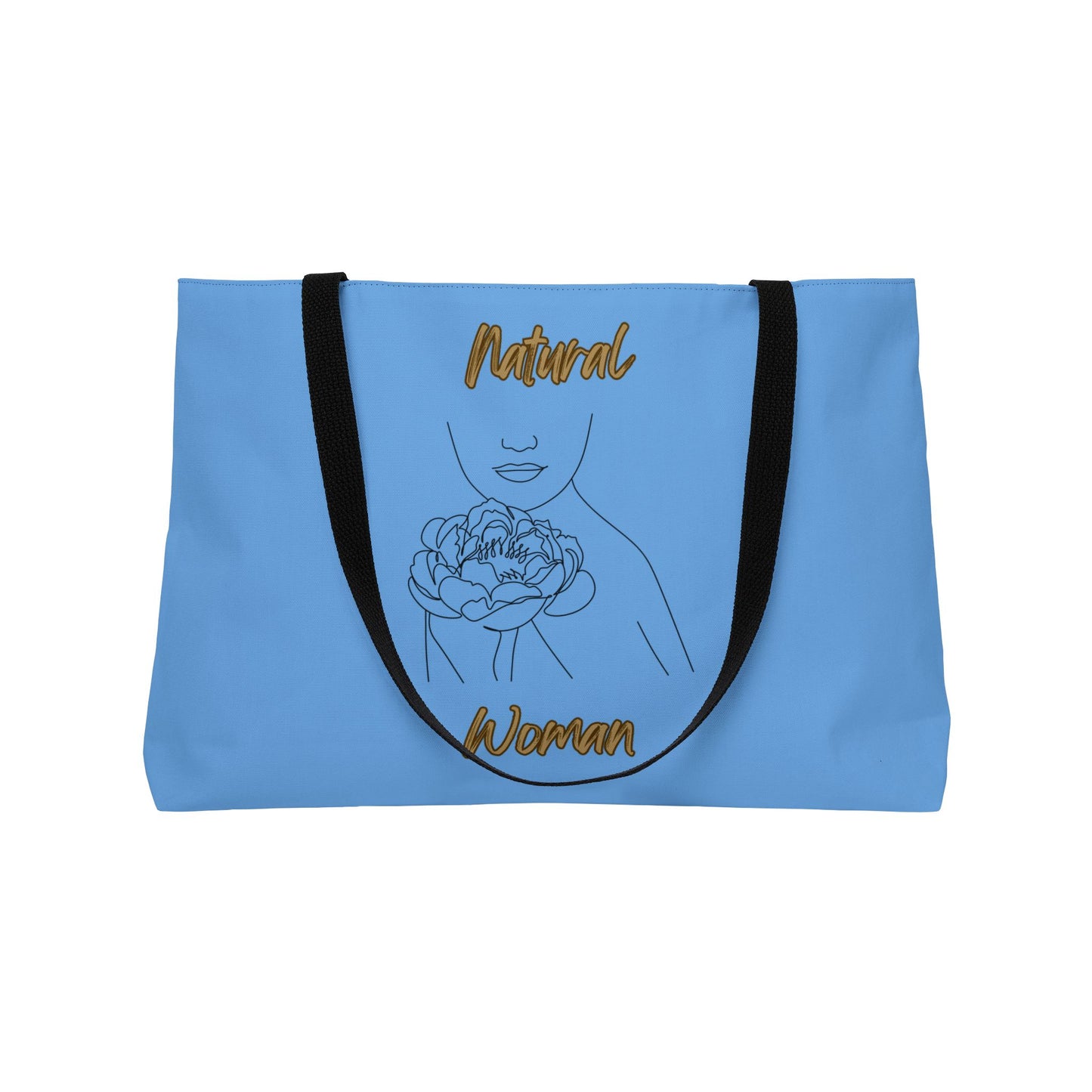 Natural Woman Kissed Flower (BL) Weekender Tote Bag LIGHT BLUE