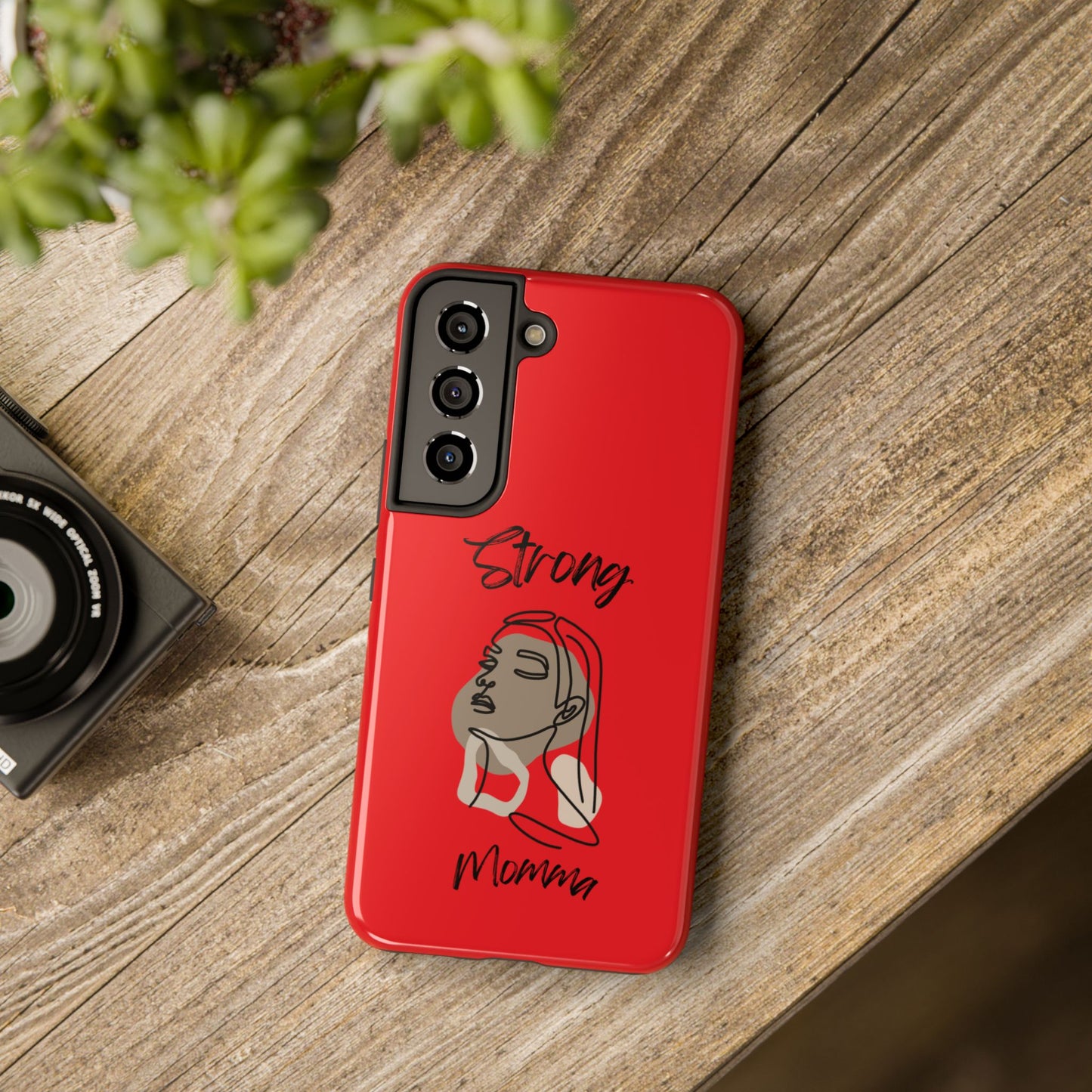 STRONG MOMMA Samsung Galaxy Tough Phone Cases (BL) Red