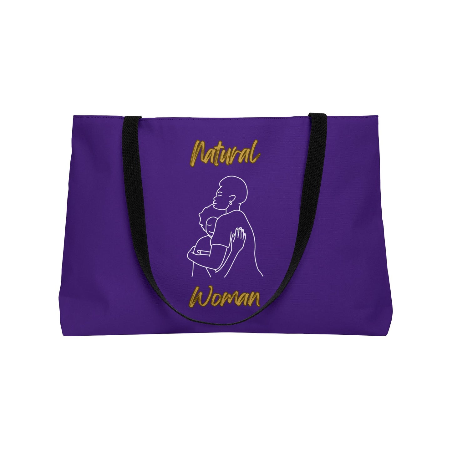 Natural Woman Safe With Momma (WL) Weekender Tote Bag PURPLE