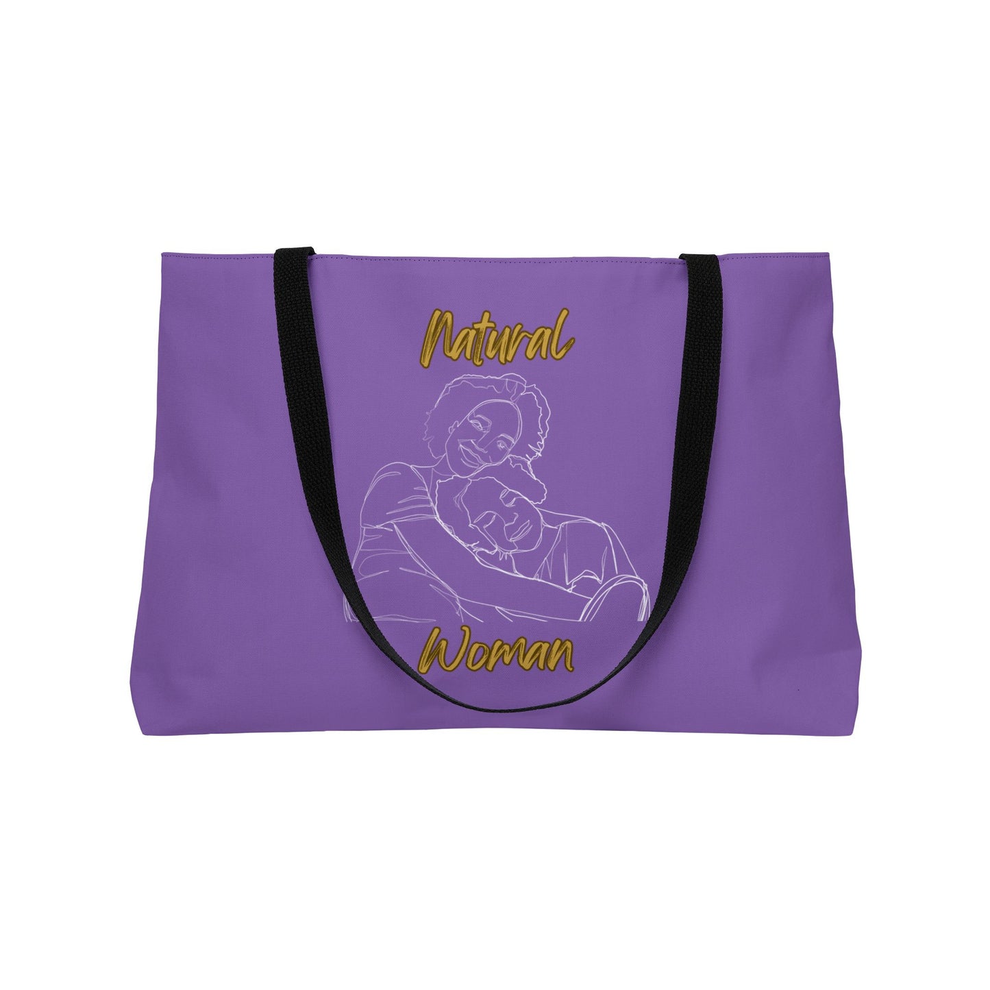 Natural Woman Loving Embrace (WL) Weekender Tote Bag LIGHT PURPLE