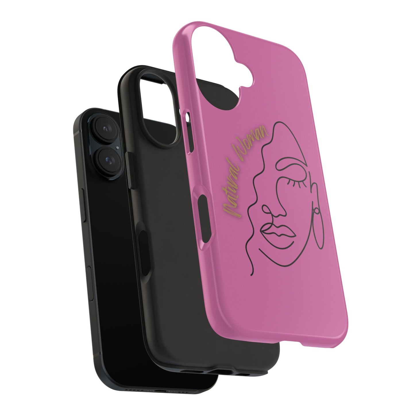 Natural Woman Half Face (BL)Tough Phone Case LIGHT PINK