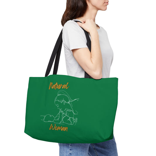 Natural Woman New Life (WL) Weekender Tote Bag DARK GREEN
