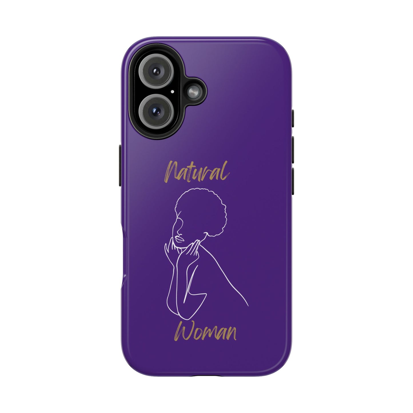 Natural Woman Cute Afro (WL)Tough Phone Cases PURPLE