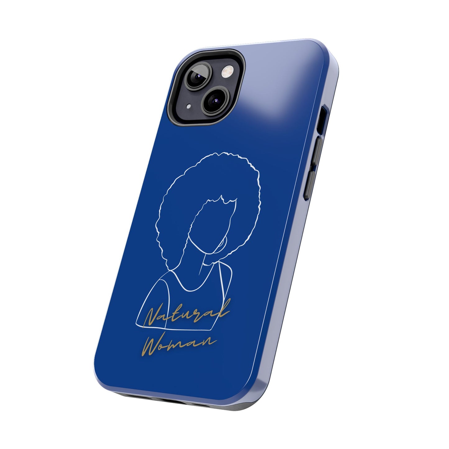 Natural Woman Afro (WL)Tough Phone Cases DARK BLUE