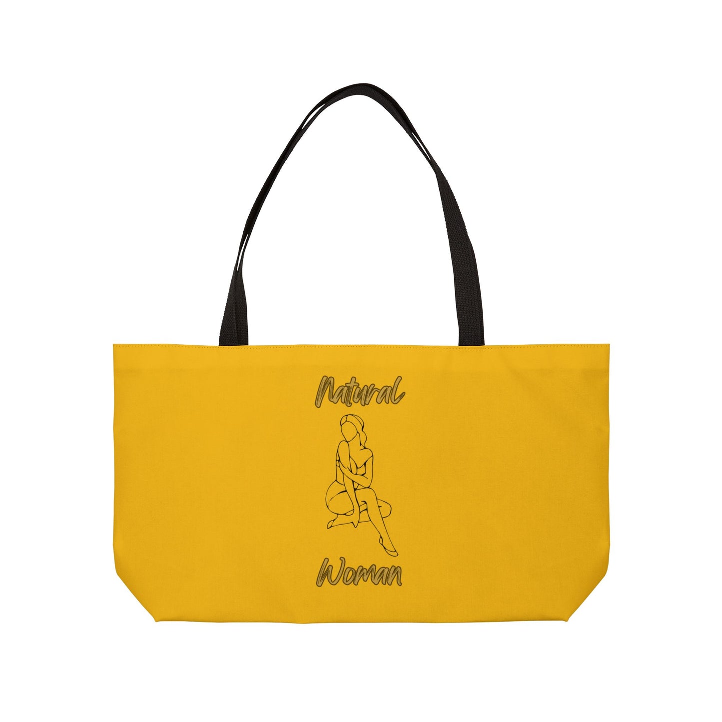 Natural Woman Shoulder Action (BL) Weekender Tote Bag YELLOW