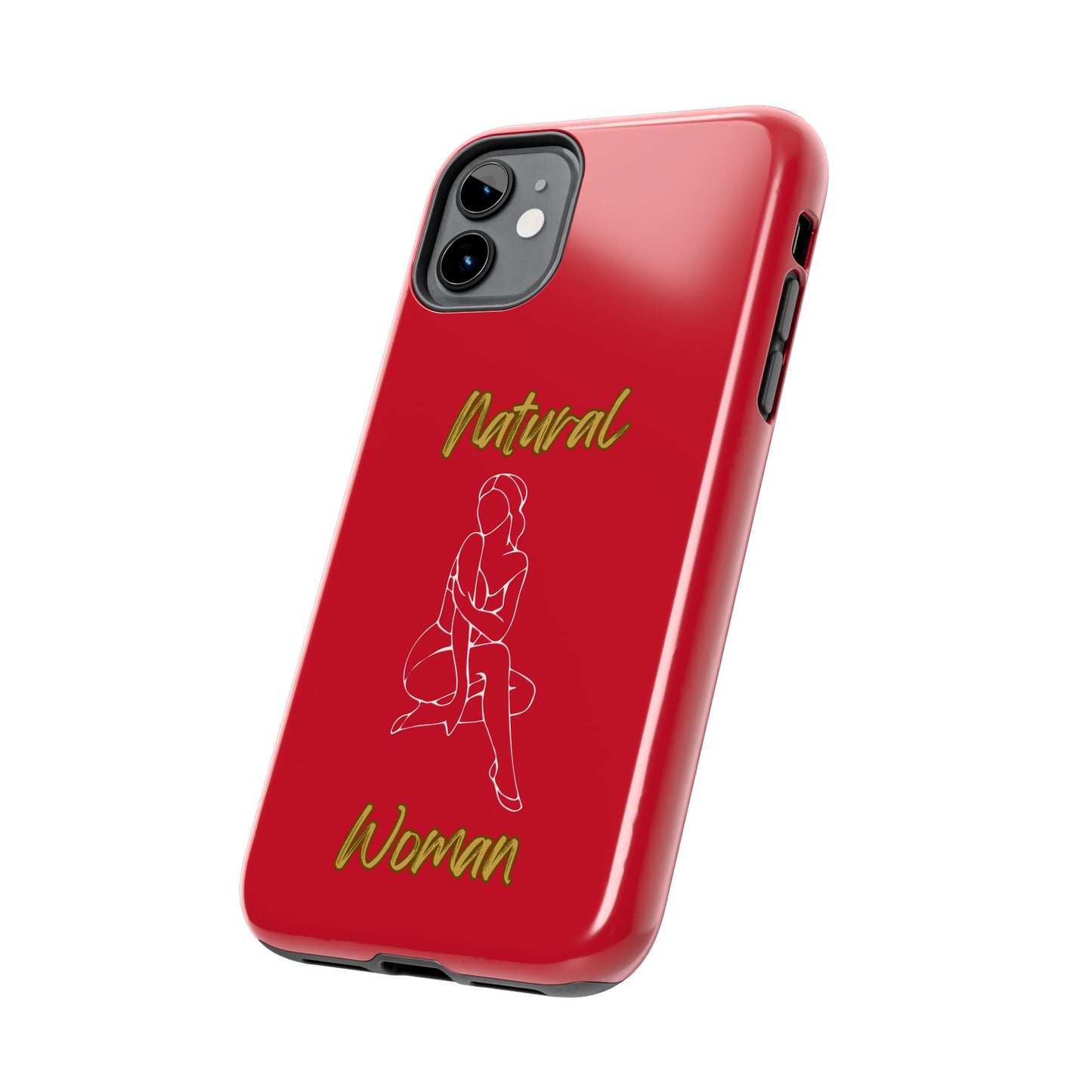 Natural Woman Shoulder Action (WL)Tough Phone Cases DARK RED