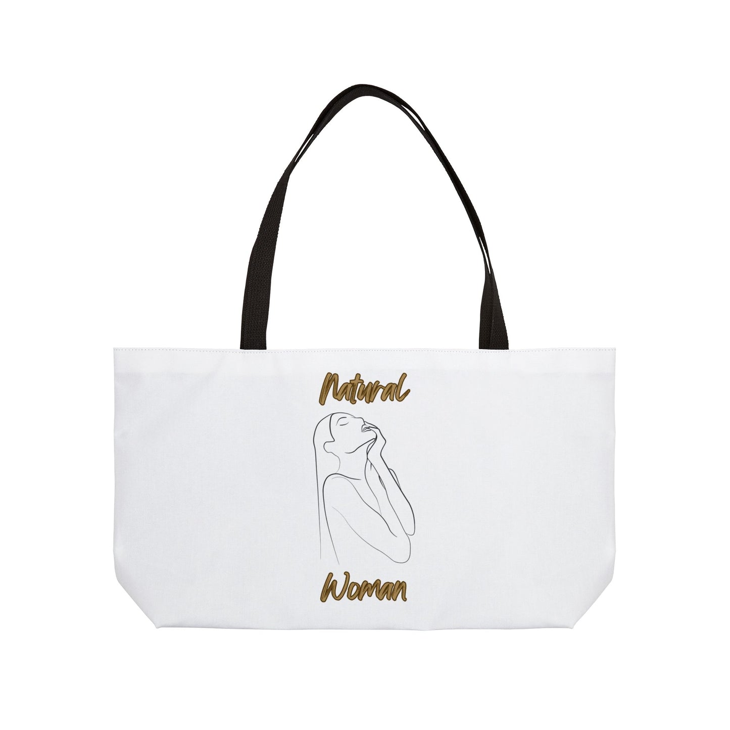 Natural Woman Thank You (BL) Weekender Tote Bag WHITE