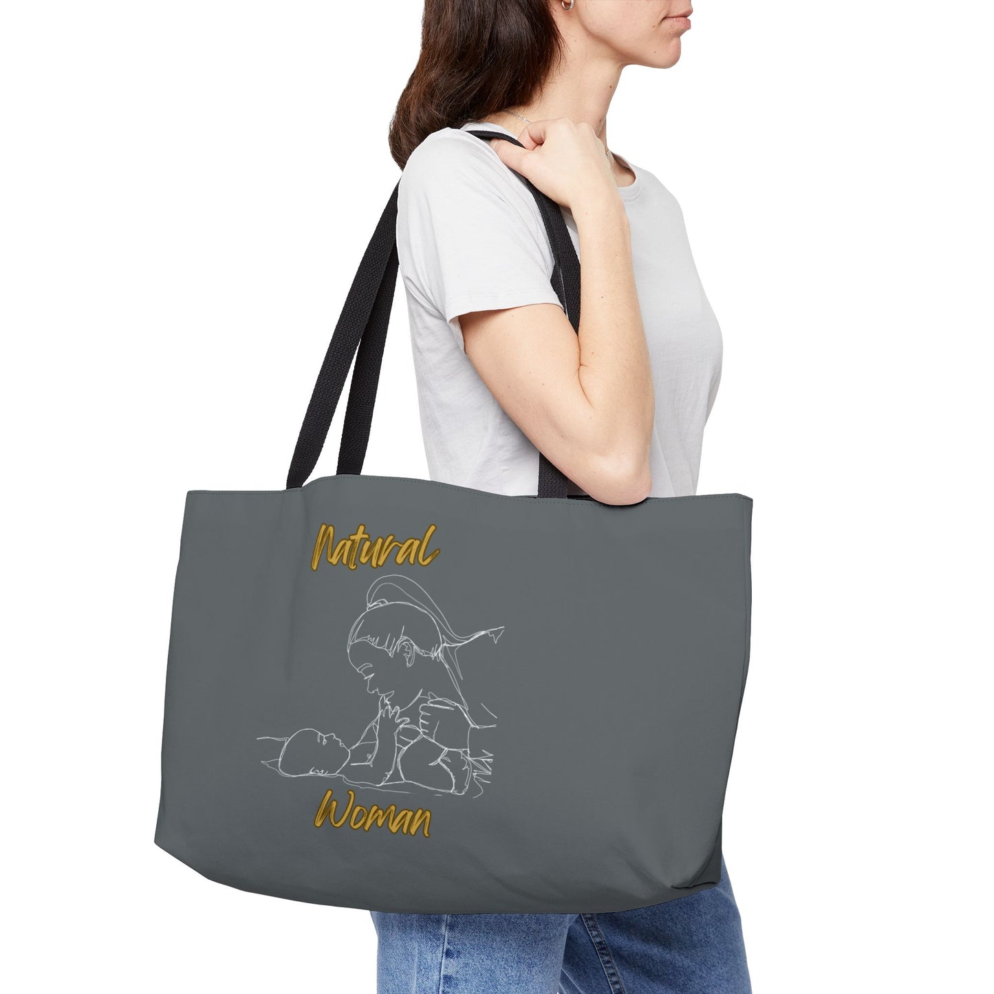 Natural Woman New Life (WL) Weekender Tote Bag DARK GREY