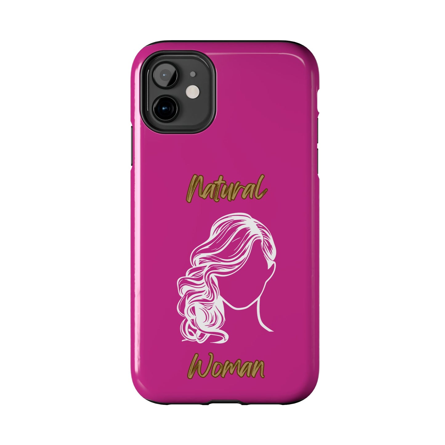 Natural Woman Long Curl (WL)Tough Phone Cases PINK