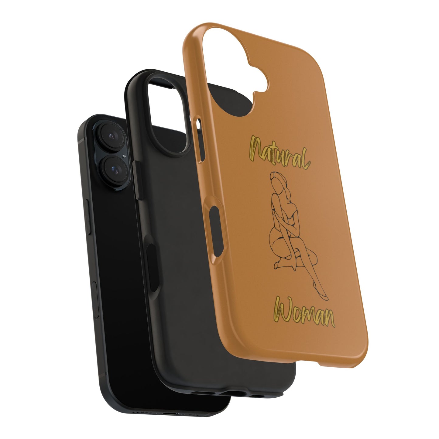 Natural Woman Shoulder Action (BL)Tough Phone Cases LIGHT BROWN