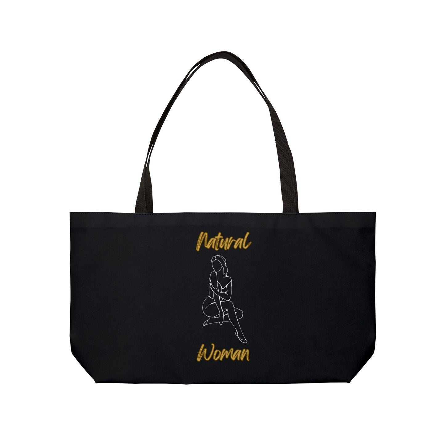 Natural Woman Shoulder Action (WL) Weekender Tote Bag BLACK