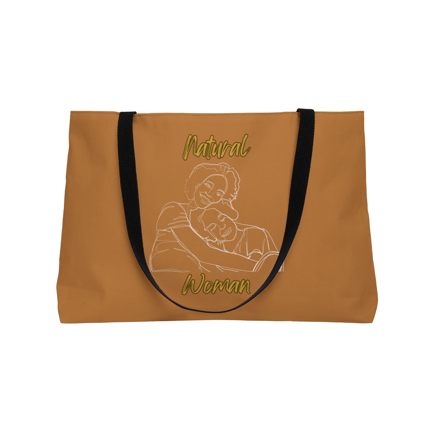 Natural Woman Loving Embrace (WL) Weekender Tote Bag LIGHT BROWN