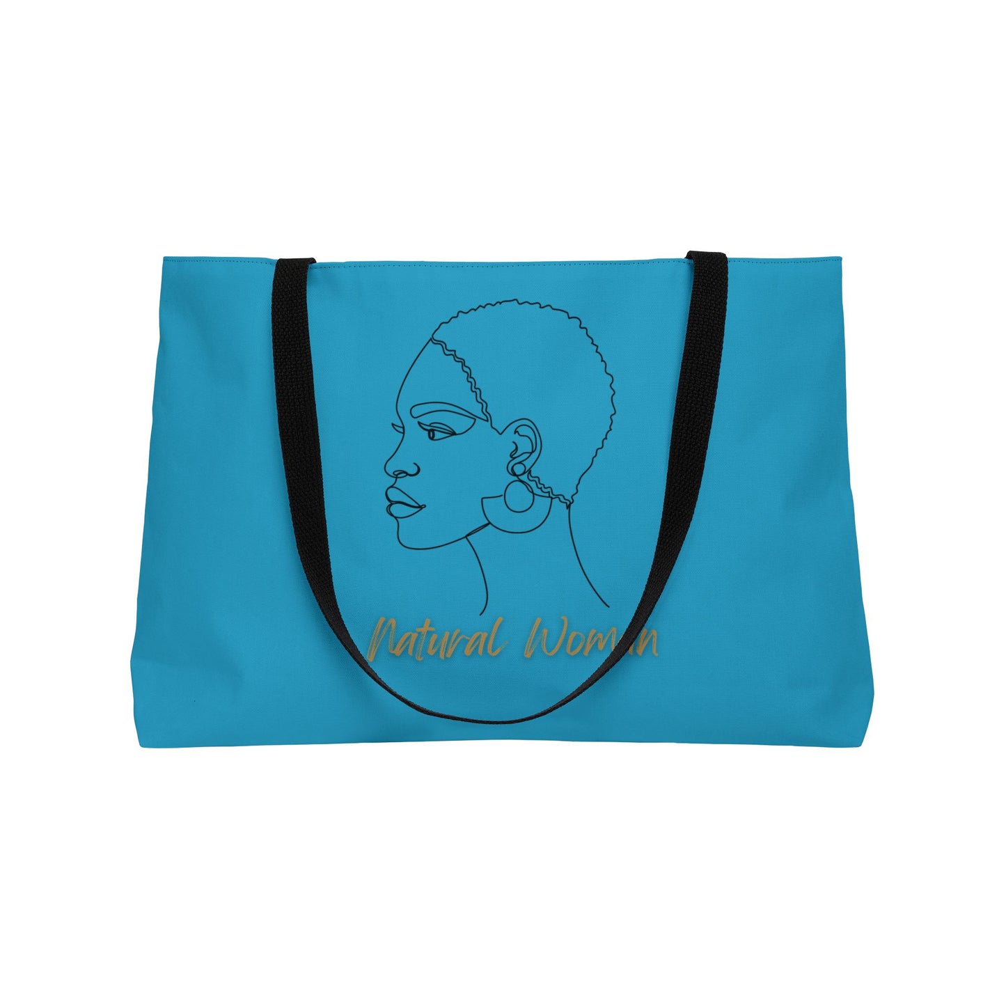 Natural Woman Finger Wave (BL) Weekender Tote Bag TURQUOISE