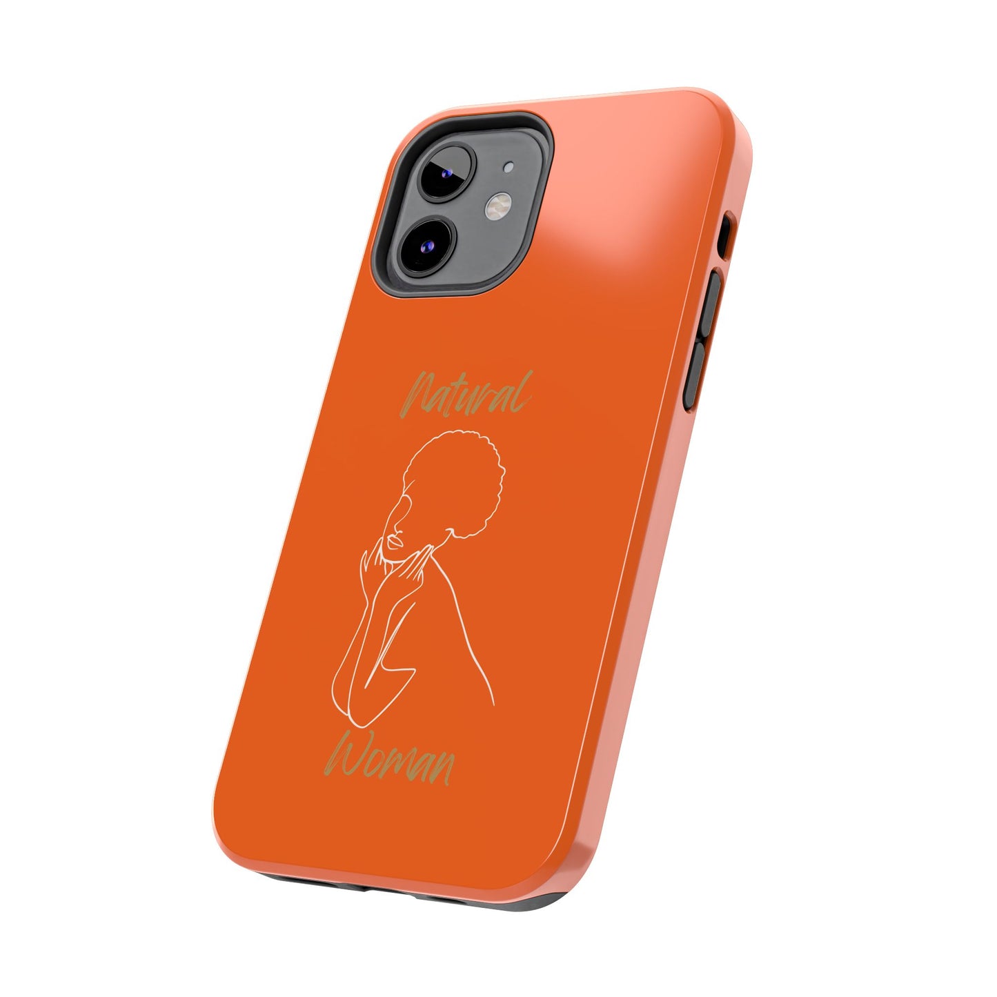 Natural Woman Cute Afro(WL)Tough Phone Cases ORANGE